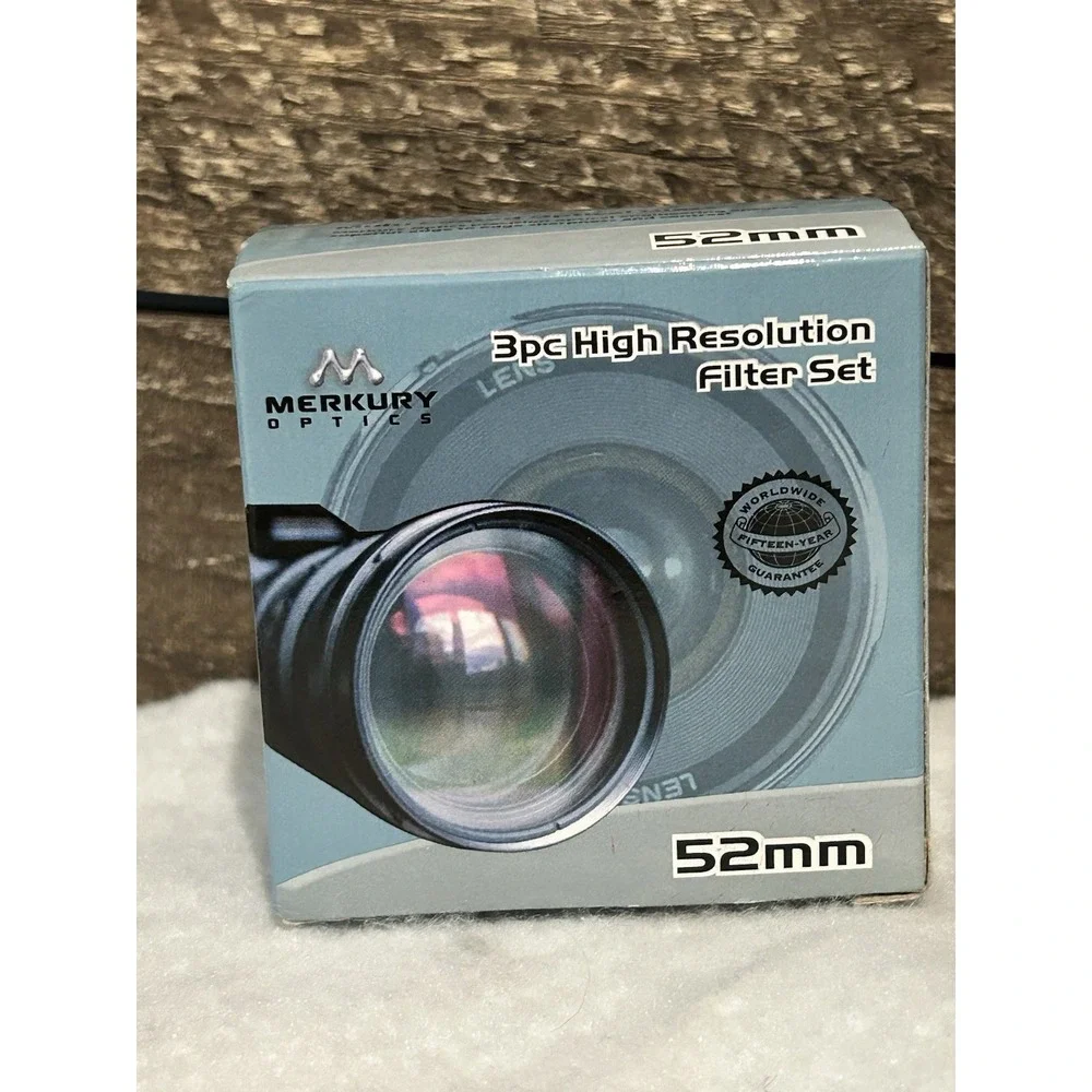 Merkury Mercury Optics 3-Piece 52mm High Resolution Filter Set New in‎ Box